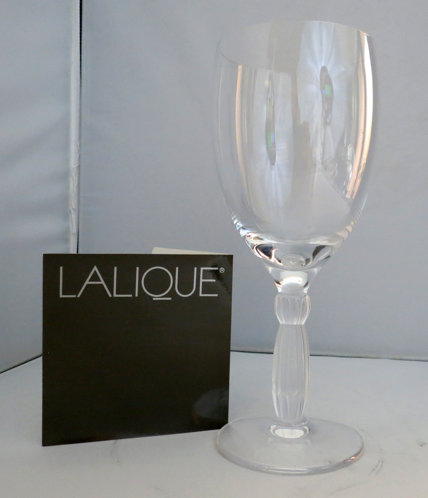 Lalique 8 inches Wine Goblet Water Glass Modernism